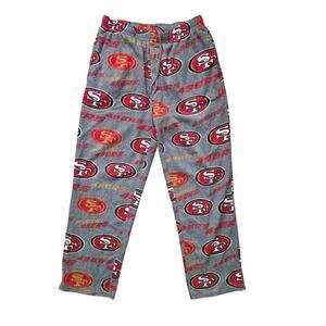 NFL Men's San Francisco 49ers Lounge Pants M Red Logo All Over Print